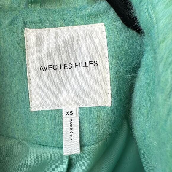 NWT Avec Les Filles Sea Breeze Mint Peacoat XS Scandi Girl Pastel Preppy Soft - Picture 8 of 11